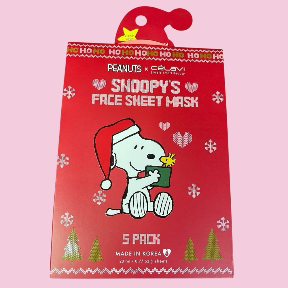 Peanuts Lip Oil Gloss & Snoopy Face Sheet Mask Gift Present NEW NIP - Picture 6 of 9